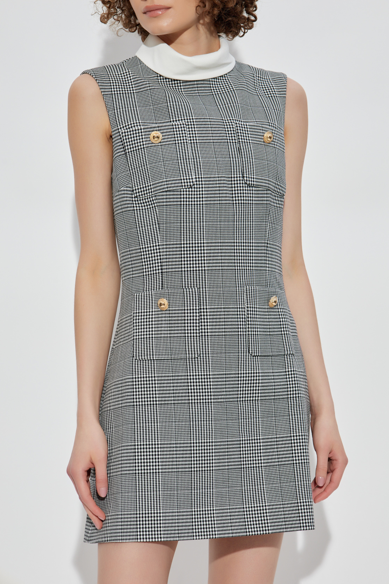 ワンピース SELF PORTRAIT FW25 Dresses (PF25 017MC BW BLACK AND WHITE) Black Sleeveless dress Self-Portrait - Vitkac AS
